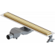 Душевой лоток Boheme Premium Linear 60 см, золото, в пол около стены, выпуск боковой