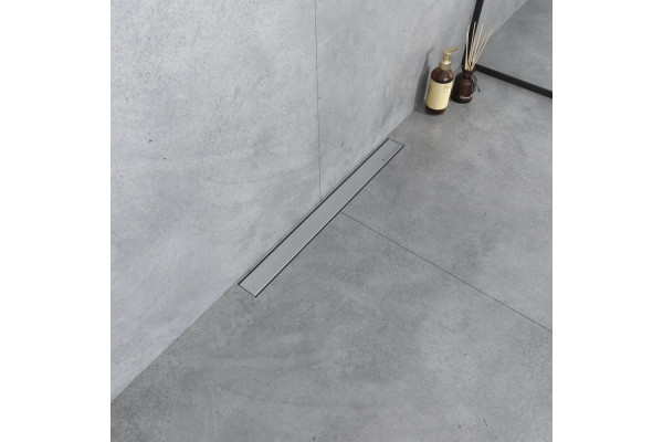 Душевой лоток Boheme Premium Linear 60 см, хром, в пол около стены, выпуск боковой