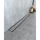 Душевой лоток Boheme Premium Linear 60 см, черный, в пол около стены, выпуск боковой