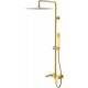 Душевая стойка Boheme Qubic 478-MG matt gold золото, штанга 137.9 см