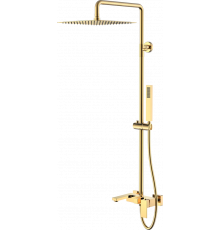 Душевая стойка Boheme Qubic 478-G shinny gold золото, штанга 137.9 см