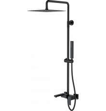 Душевая стойка Boheme Qubic 478-B matt black цвет черный, штанга 137.9 см
