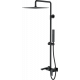 Душевая стойка Boheme Qubic 478-B matt black цвет черный, штанга 137.9 см