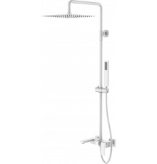Душевая стойка Boheme Qubic 478-MW matt white цвет белый, штанга 137.9 см