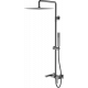 Душевая стойка Boheme Qubic 478-GM matt gun metal цвет сталь, штанга 137.9 см