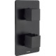 Термостат Bossini Cube Z00061.073 для ванны с душем, черный, двухвентильный