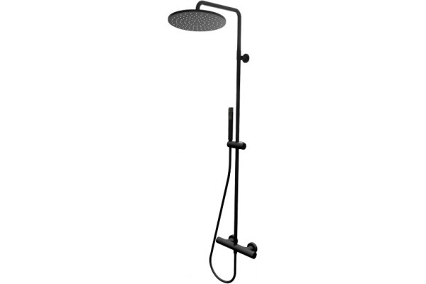 Душевая стойка Bossini Cosmo L10092.073 черный матовый штанга 139.4 см, шланг 150 см