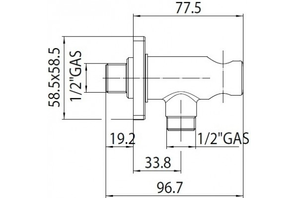 Шланговое подключение Bossini CB3000.073 с держателем для душа, черный, штанга 5.85 см