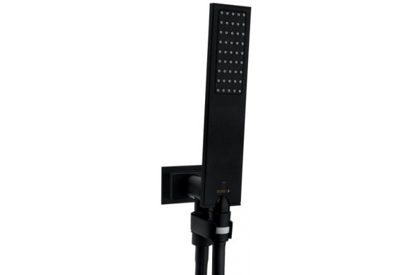 Душевая лейка Bossini Flat-One B00270.073 черная цвет черный, штанга 22.15 см