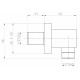 Шланговое подключение Bossini Quadra V00240 CR хром,  в современном стиле
