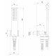 Гигиенический душ Bossini Flat-One C13001 CR хром, шланг 150 см