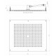 Верхний душ Bossini DREAM - Rectangular H38391 CR хром, размер 57 см