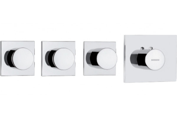 Термостат Bossini OKI 3 Outlets LP Z031205 для ванны с душем, хром, термостат