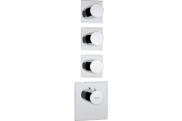 Термостат Bossini OKI 3 Outlets LP Z031205 для ванны с душем, хром, термостат