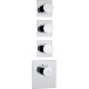 Термостат Bossini OKI 3 Outlets LP Z031205 для ванны с душем, хром, термостат