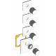 Термостат Bossini OKI 3 Outlets LP Z031205 для ванны с душем, хром, термостат