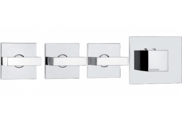 Термостат Bossini Rectangular 3 Outlets LP Z033205 для ванны с душем, хром, термостат