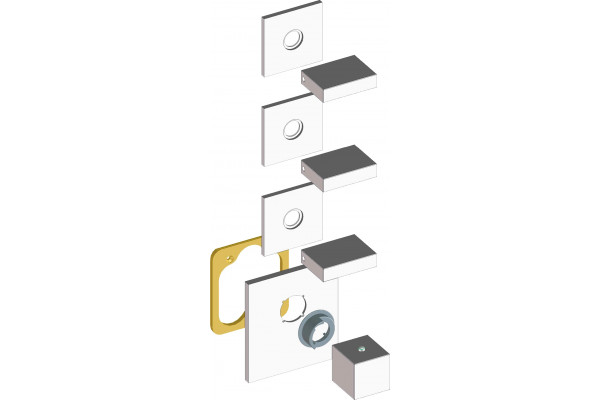 Термостат Bossini Rectangular 3 Outlets LP Z033205 для ванны с душем, хром, термостат