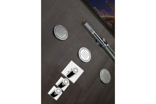 Термостат Bossini OKI 2 Outlets LP Z031203 для ванны с душем, хром, термостат