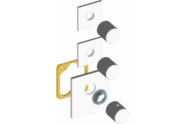 Термостат Bossini OKI 2 Outlets LP Z031203 для ванны с душем, хром, термостат