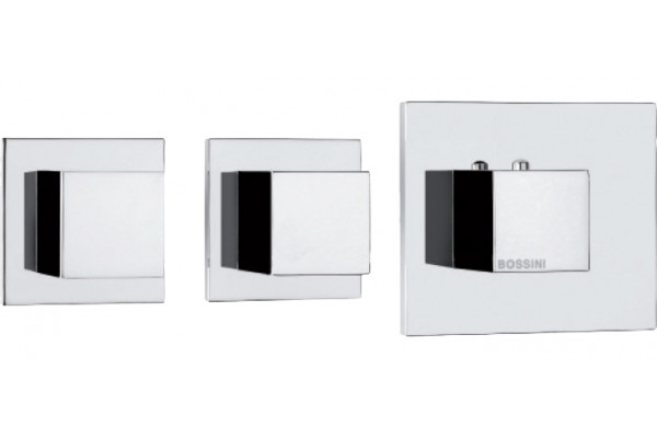 Термостат Bossini Cube 2 Outlets LP Z032203 для ванны с душем, хром, термостат