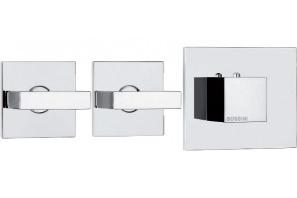 Термостат Bossini Rectangular 2 Outlets LP Z033203 для ванны с душем, хром, термостат