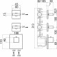 Термостат Bossini Rectangular 2 Outlets LP Z033203 для ванны с душем, хром, термостат