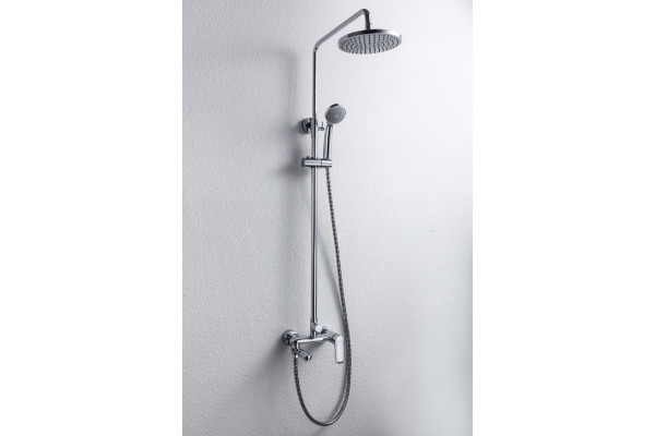 Душевая стойка Bravat Opal F6125183CP-A1-RUS хром, штанга 128 см