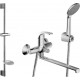 Душевой комплект Bravat Fit F00416C хром, шланг металлический 150 см