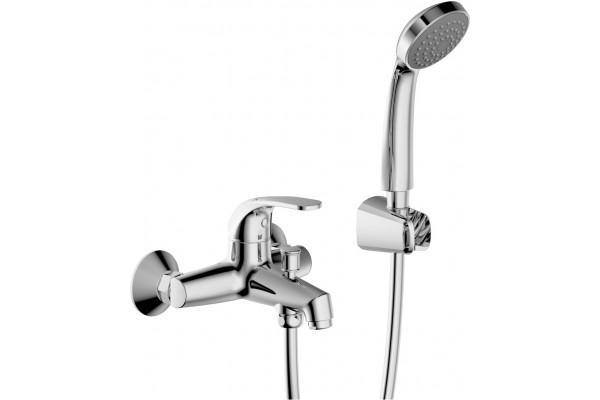 Душевой комплект Bravat Fit F00315C хром, шланг металлический 150 см
