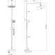 Душевая стойка Bravat Opal F6125183CP-A-RUS хром, штанга 128 см