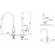 Смеситель Bravat Eler F7191238CP-RUS для кухонной мойки однорычажный, хром