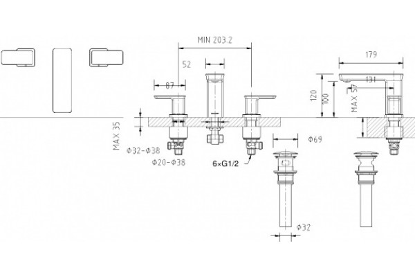 Смеситель Bravat Phillis F256101C-ENG для раковины однорычажный, хром