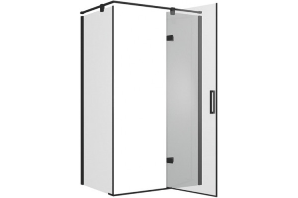 Душевой уголок Bravat Blackline 120х80х195, R, прямоугольный, двери распашные
