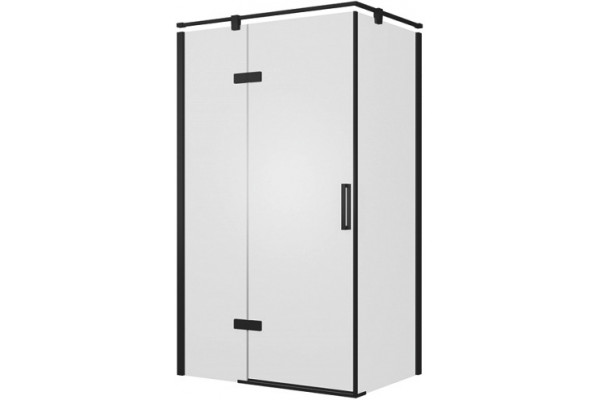 Душевой уголок Bravat Blackline 120х80х195, L, прямоугольный, двери распашные