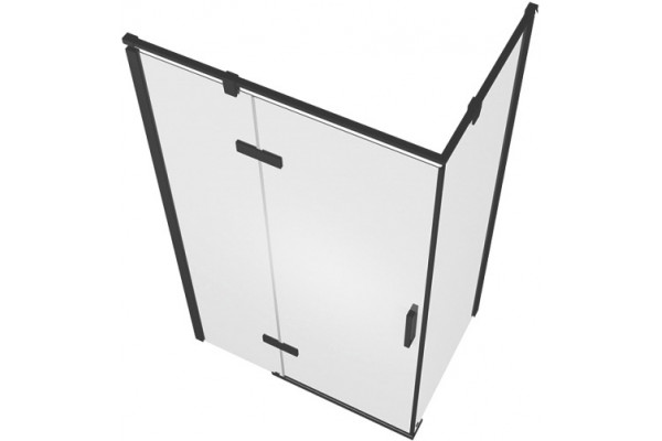 Душевой уголок Bravat Blackline 120х80х195, L, прямоугольный, двери распашные