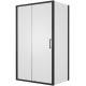 Душевой уголок Bravat Blackline 120х80х200 прямоугольный, двери раздвижные