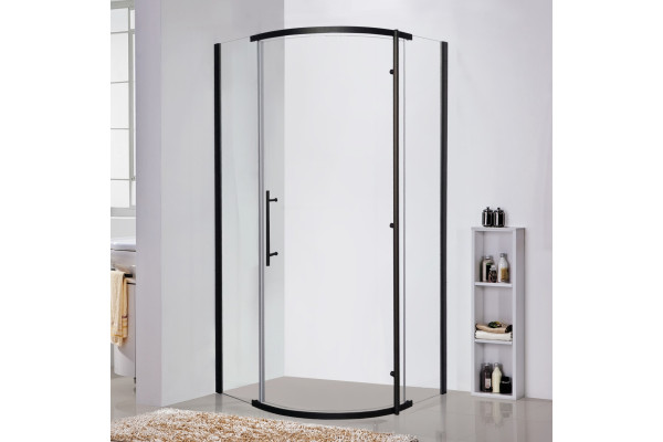 Душевой уголок Bravat Blackline BS090.1110A 90х90х195 четверть круга, двери распашные