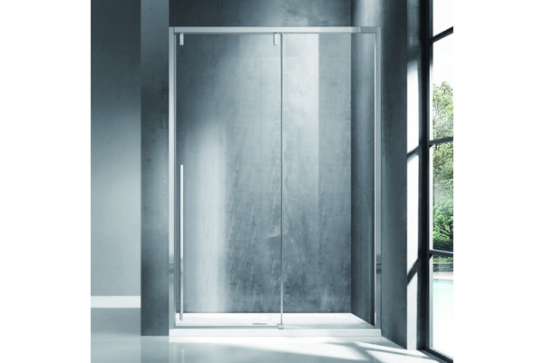 Душевая дверь в нишу Bravat Slimline 120х195 раздвижная, стекло прозрачное