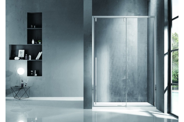 Душевая дверь в нишу Bravat Slimline 120х195 раздвижная, стекло прозрачное