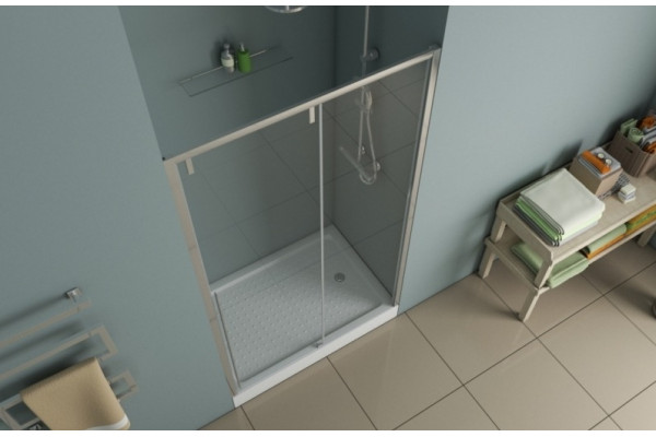 Душевая дверь в нишу Bravat Slimline 120х195 раздвижная, стекло прозрачное