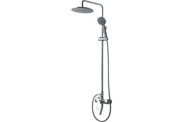Душевая стойка Bravat Rhein F6429564CP-A-ENG хром, штанга 117 см
