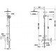 Душевая стойка Bravat Rhein F6429564CP-A-ENG хром, штанга 117 см