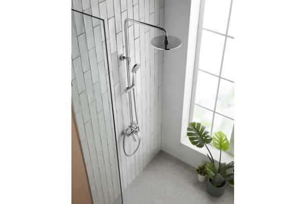 Душевая стойка Bravat Rhein F6429564CP-A-ENG хром, штанга 117 см