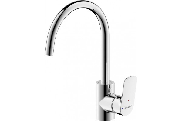 Смеситель Bravat Rhein F7429564CP-ENG для кухни однорычажный, хром