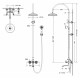 Душевая стойка Bravat Art F65193CP-A1-RUS хром, штанга 133.6 см