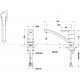 Смеситель Bravat Stream F73783BC-2 для кухонной мойки черный однорычажный, высота излива 9.8 см