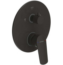 Смеситель Bravat Rhein PB8429564BW-3-ENG для ванны с душем, однорычажный, черный