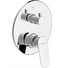 Смеситель Bravat Rhein PB8429564CP-2-ENG для ванны с душем, однорычажный, хром