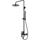 Душевая стойка Bravat Rhein F6429564BW-A-ENG матовый черный штанга 117 см, шланг металлический 150 см